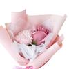 Mini Fake Sunflower Bouquet Handcrafted Artificial Soap Carnation Rose Floral Decoration Valentine's Day Anniversary Birthday Gift for Women Wife