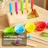 Bead Sorting Toy with Wooden Tray | hands-on Screen Play, Counting, Fine-Motor
