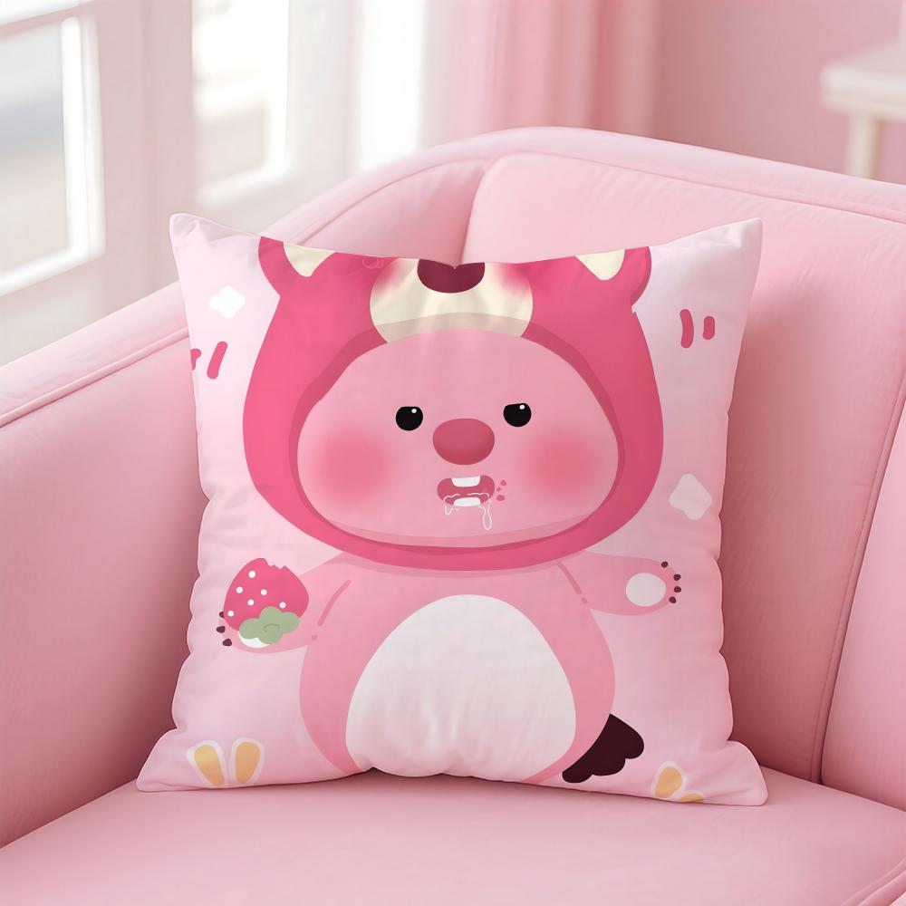cute L-loppyS Cushion Cover Comfortable Reversible Pillow Cover Ideal for Car Sofa Bedroom & Beyond