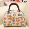 Handbag Ladies Spring Bento Fashion Casual Fine Print Practical Strap Double