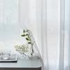1pc Modern Solid Colour Sheer Curtain, Curtains for Living Room, Bedroom, Home Decoration, French Window Screen with Rod Pocket