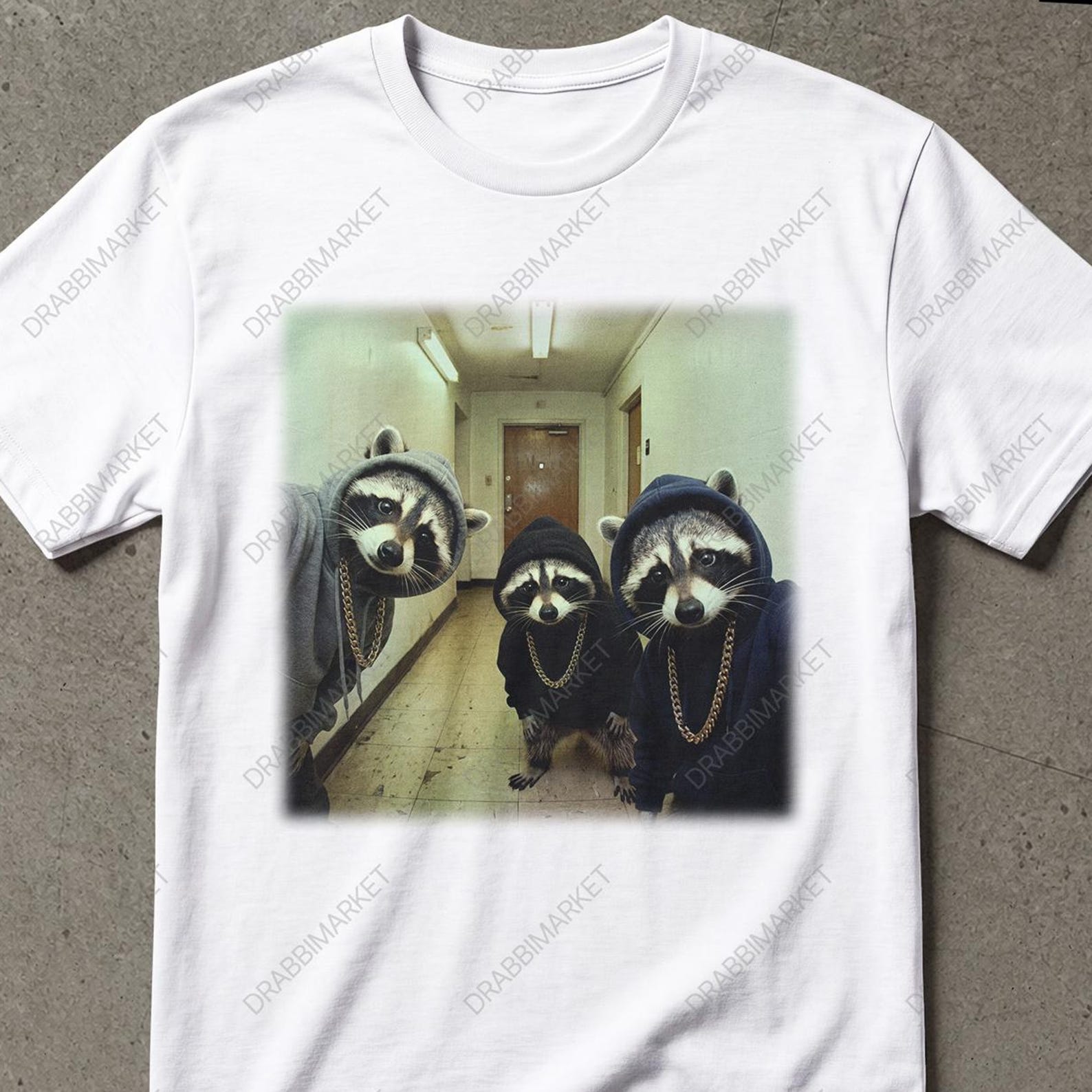 Vintage Street Raccoons Shirt, Gangster Raccoon Funny Shirt, Funny Shirt, Raccoon Silly Shirt, Funny Racoon Meme Shirt, Funny Street Shirt S