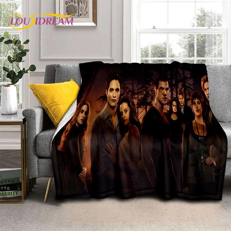 Sága Stmívání Edward Bella Filmová měkká deka, Měkká přehozová deka pro domácí ložnici postel pohovku piknik cestování Kryt dětský dárek