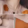Chic Floral Embroidered Age-Defying Knit Cardigan - Stylish Long-Sleeve Design