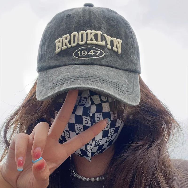 Cap For Men And Women'S Cowboy Baseball Cap Summer Cotton Hat Snapback Hip-Hop Hat Casual Gorra Hombre Visor Brooklyn Alphabet Baseball