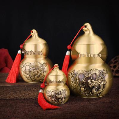 Embossed Fire-Preventing Dragon Gourd Bottle Ornament for Kitchen Northwest Corner