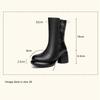 Fashion AIYUQI Women's Winter Boots Genuine Leather 2025 New High Heel Boots Women Natural Wool Warm Winter Mom Boots Women