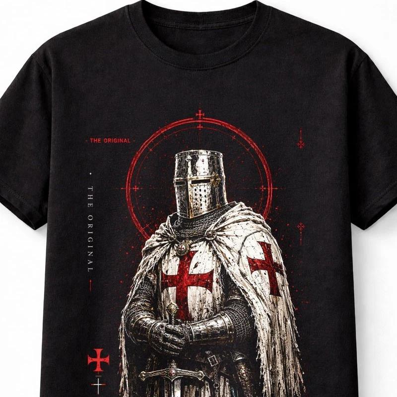Knights Templar Crusader Medieval Warrior Gothic Armour Unisex TShirt S