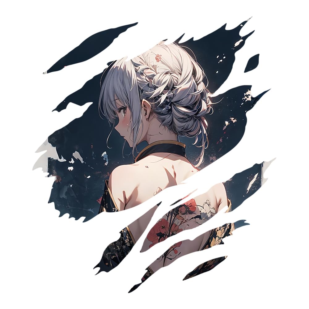 

EARLFAMILY 13см Японская татуировка Гейша Слеза Слеза Аниме Наклейка на автомобиль Наклейка Автомобиль Мотоцикл Шлем Стикер Виниловая декорация (D)