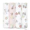 Aden anais essentials Anais Sada 4 bavlněných mušelínových zavinovaček Disney Princess pro noční plačící miminka SWADAEDESWC40017DIT + (Aden + essentials) Zavinovačky,