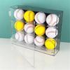 Platzsparender Acryl Sportbälle Präsentationsständer Wandmontiertes Klares Regal für 12 Fächer Baseball Tischtennis Aufbewahrungsbox