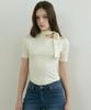 REORG Fra Cutout Half Scarf T-Shirts Lemon