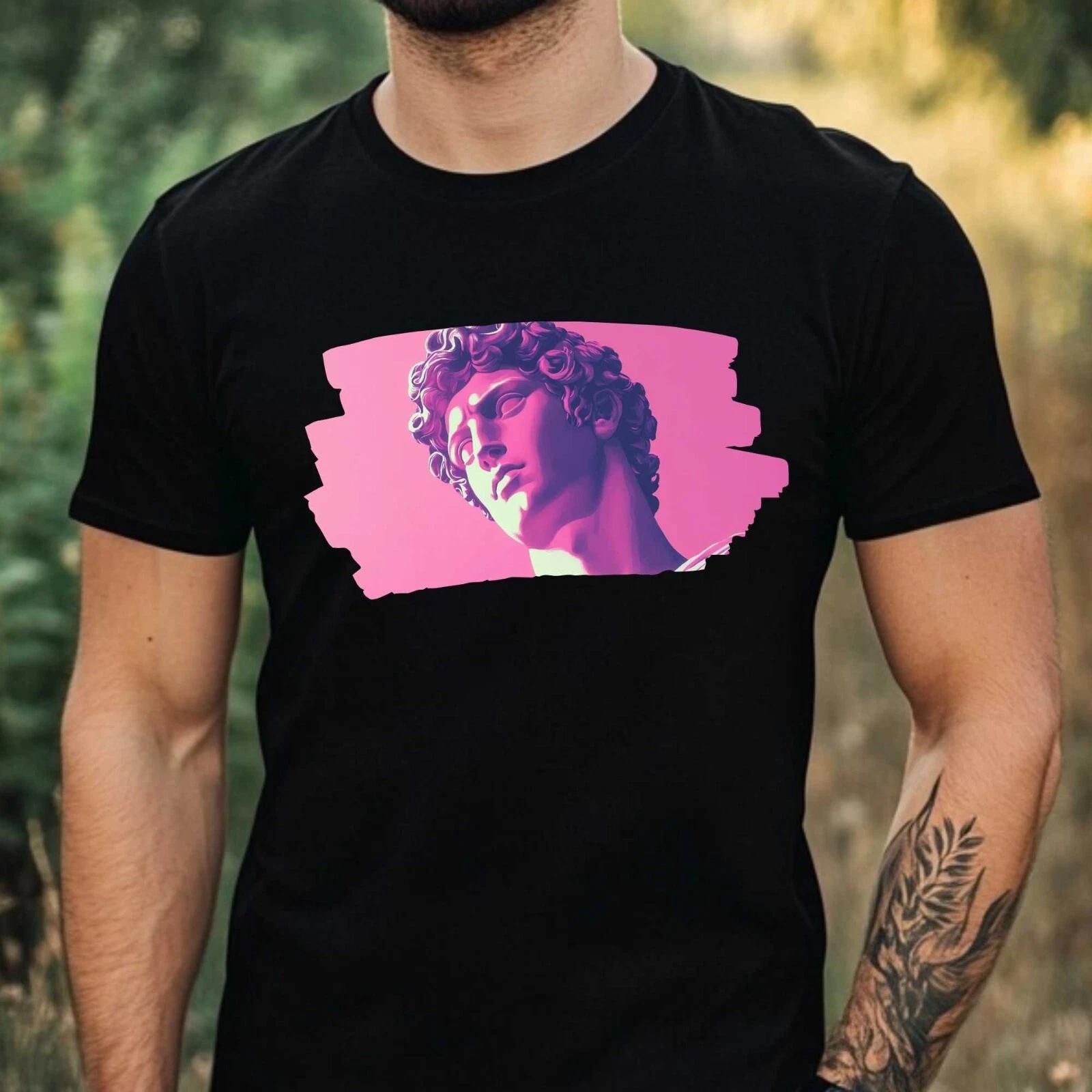 T-Shirt Herren Vaporwave Apollo Motiv Baumwolle Größe XS bis 5XL L