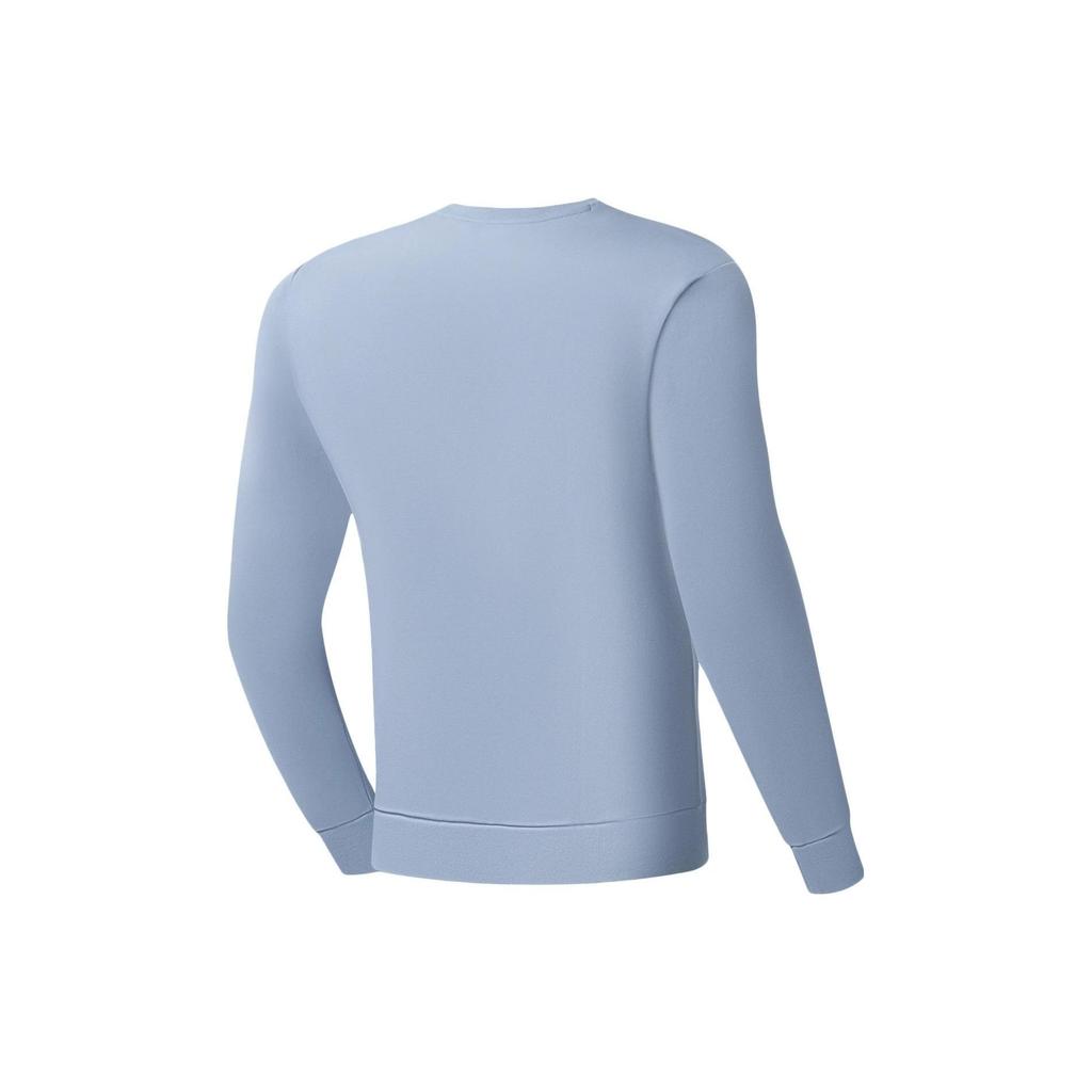 Li Ning Plain Logo Pullover Sweatshirt Men tops Soft-Gray-Blue AWDSB81-5