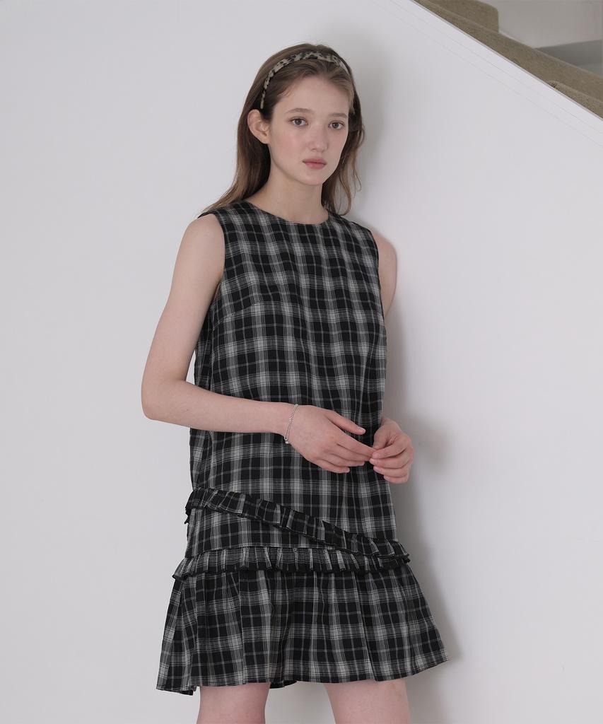 Jucy Judy Check Frill Dress Jzop329G