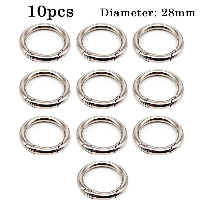 O-ring Fjäderlås Metall Öppningsbar Karbinhake Nyckelring Ringar Väskklämmor Krok Hundkedjespännen Anslutning För DIY Smycken
