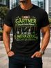 Gerunisex Gardener No Break Rustic Wooden Sign Tools Leaves Funny Garden Work Quote Graphic Unisex Unisex All Tshirt