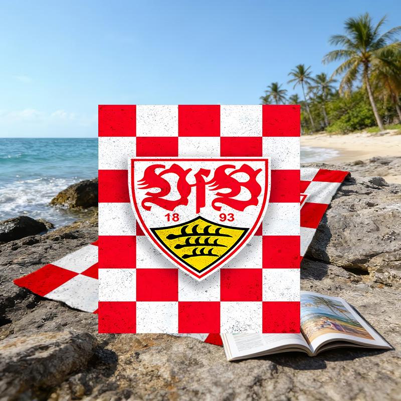 1pc Football Team (61) Beach Towel, Beach and Seaside Swimming Pool Equipment, Fashion Pattern, Rectangular, Travel Essentials