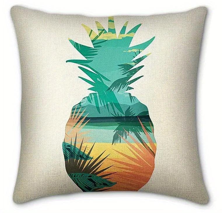 Home Decor Summer Tropical Pattern Pillow Covers Set Pattern Cushion Cover Suitable For Sofa Bedroom Car Pillow Cover