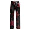 Ladies' Loose And Casual Christmas Printed Wide Leg Pants With Elastic Waistband Drawstring And Pocket Pants