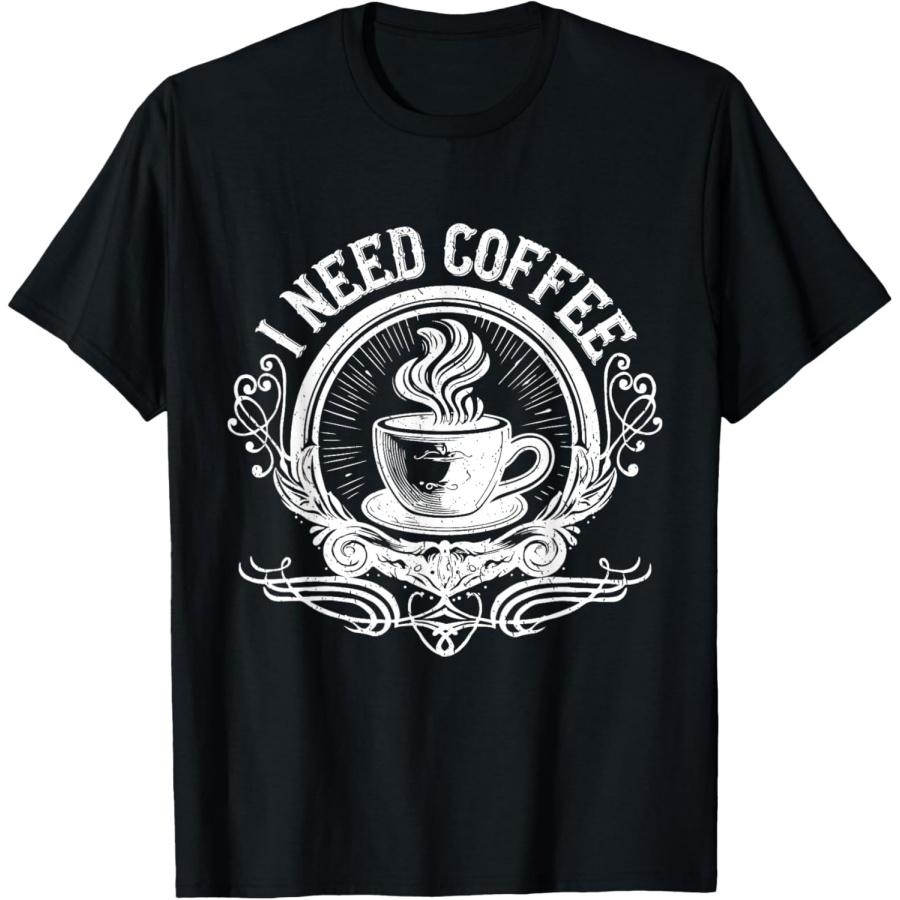 Coffee Lover Coffee Barista I Need Coffee T-Shirt XXXXXL чёрный