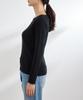 ROPE PICNIC Bio Wide Rib Boat Neck Knit Black Size 38 Women's Pullover, GDM13010, (01),