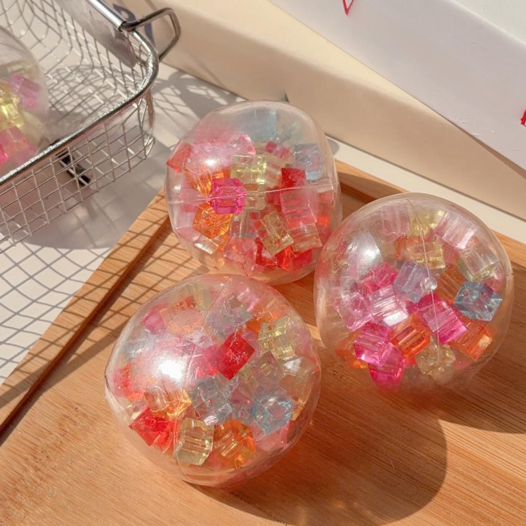 Tpr Colorful Ice Cube Handcraft Stress Ball For Kids And Teens