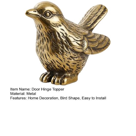 1/9ks Vintage Ptačí Pantový Hlava Dekorativní Vrchol Mini Vrabec Kovová Figurka Socha Vintage Zvířecí Pantový Hlava Domácí Ozdoba
