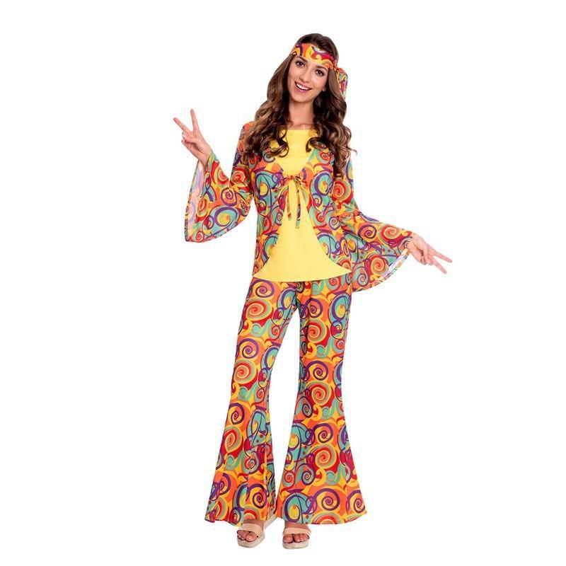 Halloween Retro Disco Hippie Costume Rock Band Couple Hip Hop Party Costume