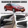 Carbon Fiber Side Horn Mirror Covers Cap For Mercedes W204 W212 W117 C E Class