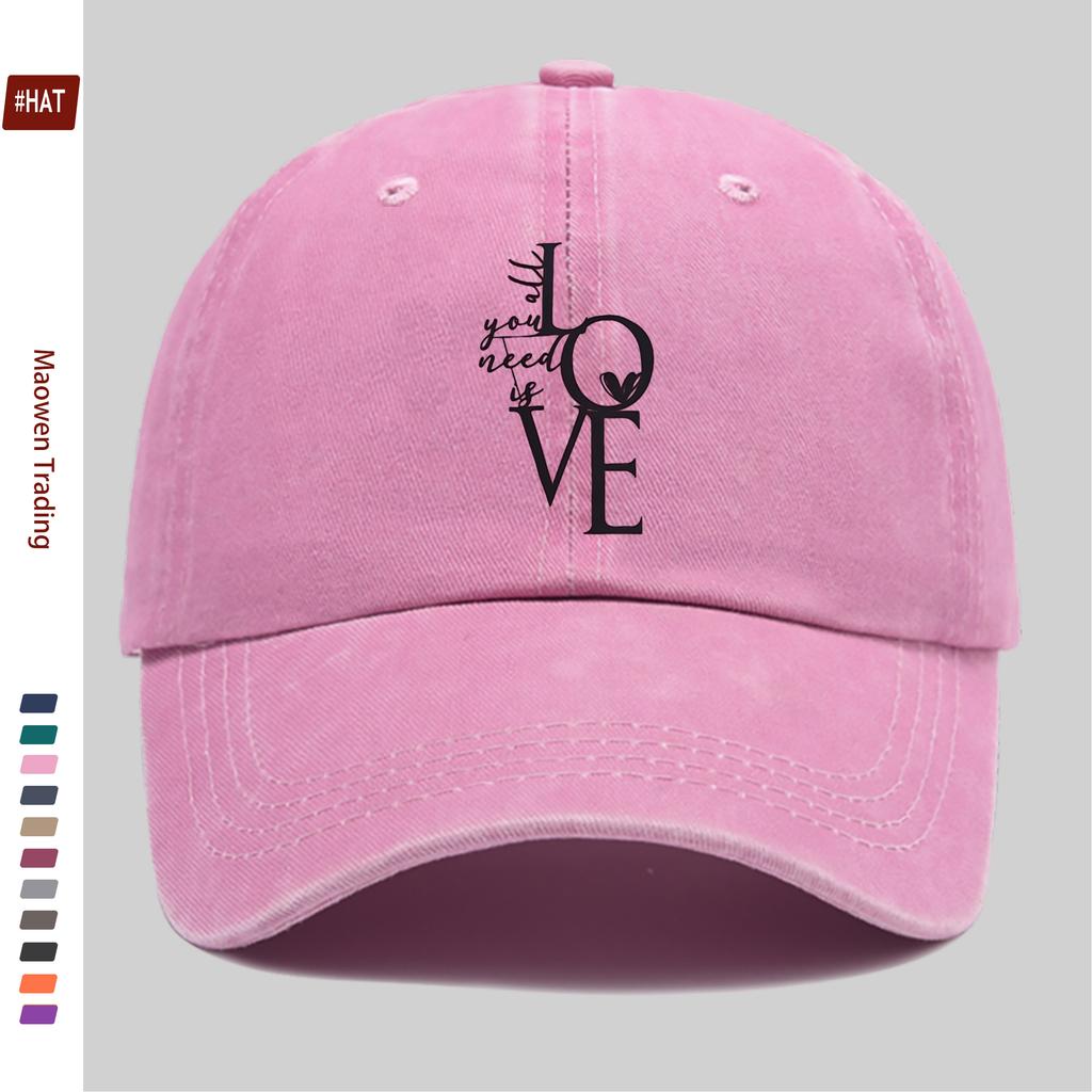 pc LOVE Easy Letter Print Baseball Cap Perfect ValentineS Day Gift Casual Hat Truck Driver Comfortable Lightweight Sun Hat