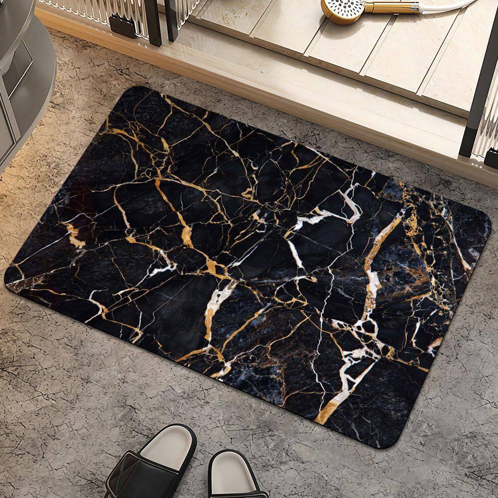 Rendering Flower Toilet Decorative Floor Mat Absorbent Bathroom Floor Mat Diatom Mud Floor Mat Absorbent Floor Mat Toilet
