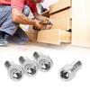 50Pcs Hex Socket   Screw Stainless Steel Cylinder Head Fasteners for Wood Tool