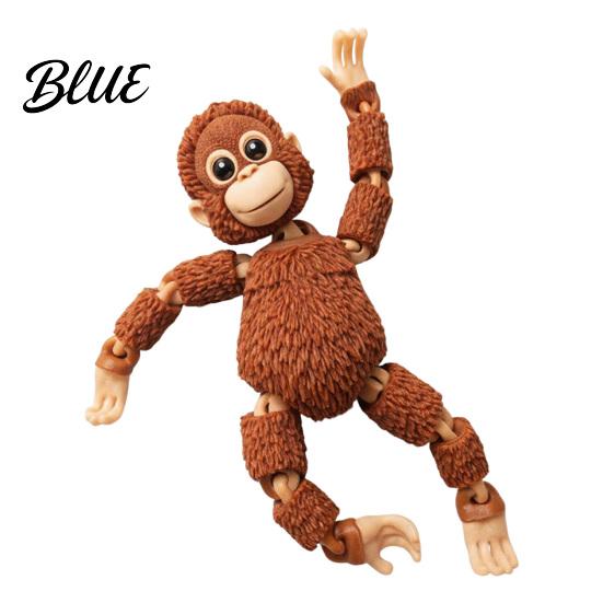 Environmentally Friendly Ornament Articulated Monkey Figurine with Movable Joints 3D Printed Cute Animal for Home Collectible Fidget Desk Toy