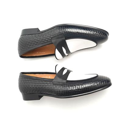 Mode Mode Mocassins Tendance Pour Hommes Fait Main Cuir Véritable Confortable À Enfiler Décontracté Chaussures d'Homme en Noir et Blanc Port de Carrière