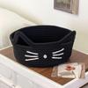 Cartoon Cat Ear Cotton Rope Storage Basket – Desktop Organizer for Cosmetics, Snacks, and Sundries