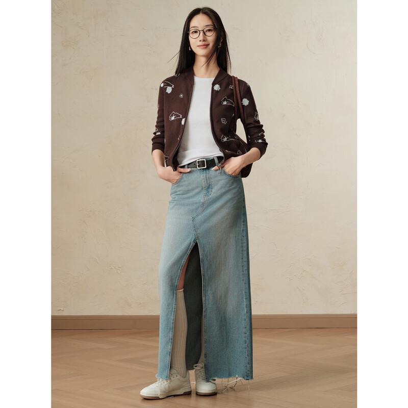 JUZUI Women's Animal Jacquard Knit Jacket