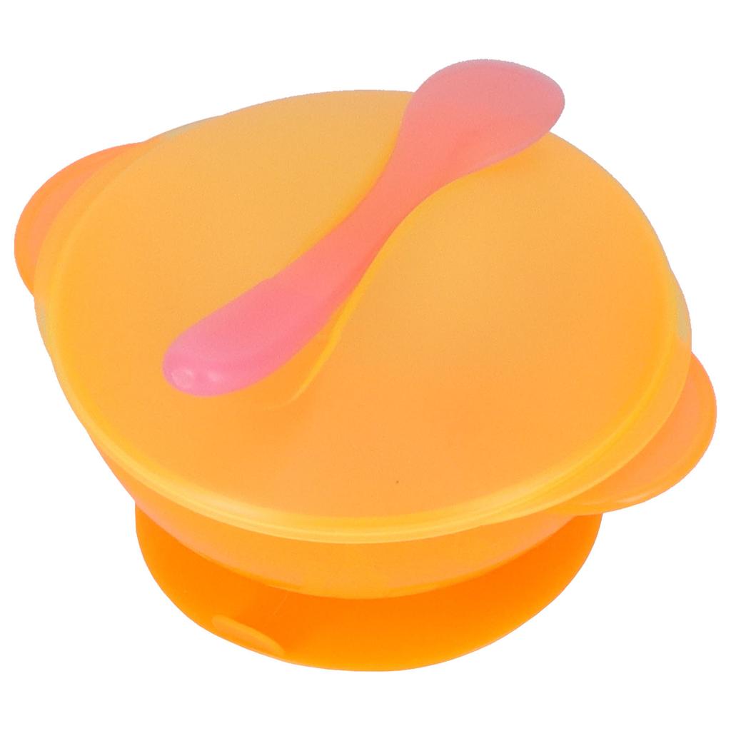 Baby Suction Bowl with Lid and Spoon Set Food Grade PP Machine Washable Baby Feeding Bowls