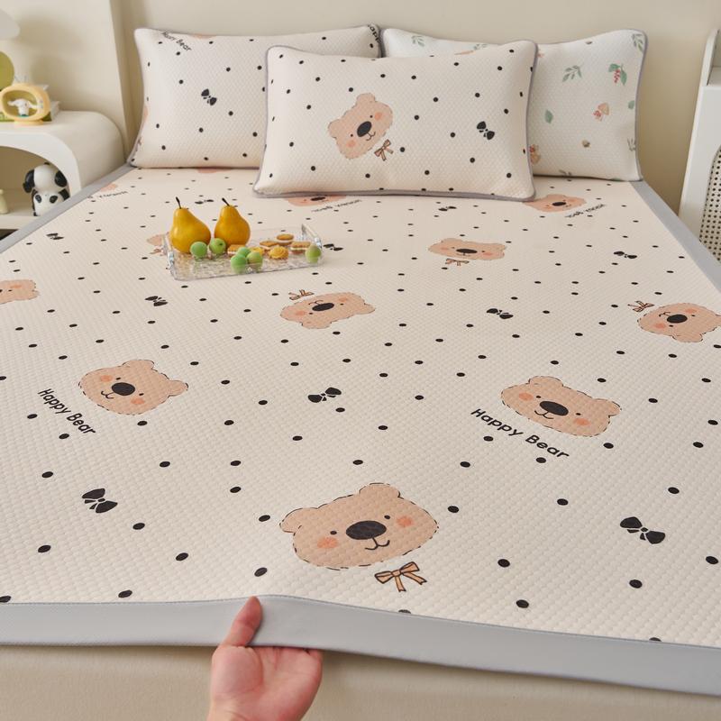 Ice Silk Cool Mat Set - Washable, Soft Three-Piece for Single Dorm Bed, 2026 Design.