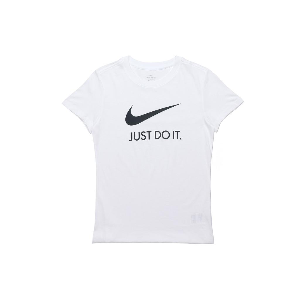 Nike NSW Tee JDI Print Short Sleeve T-shirt Women Tops White CI1384-100