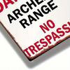 Vintage Archery Danger Sign, 8x12 Inch Iron Plaque, Humorous 2D Wall Decor Gift