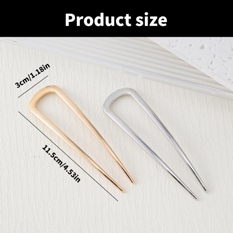 Fermacapelli Francesi a U per Chignon e Acconciature Accessori per Capelli in Metallo Fermacapelli Grandi Francesi per Donne Ragazze