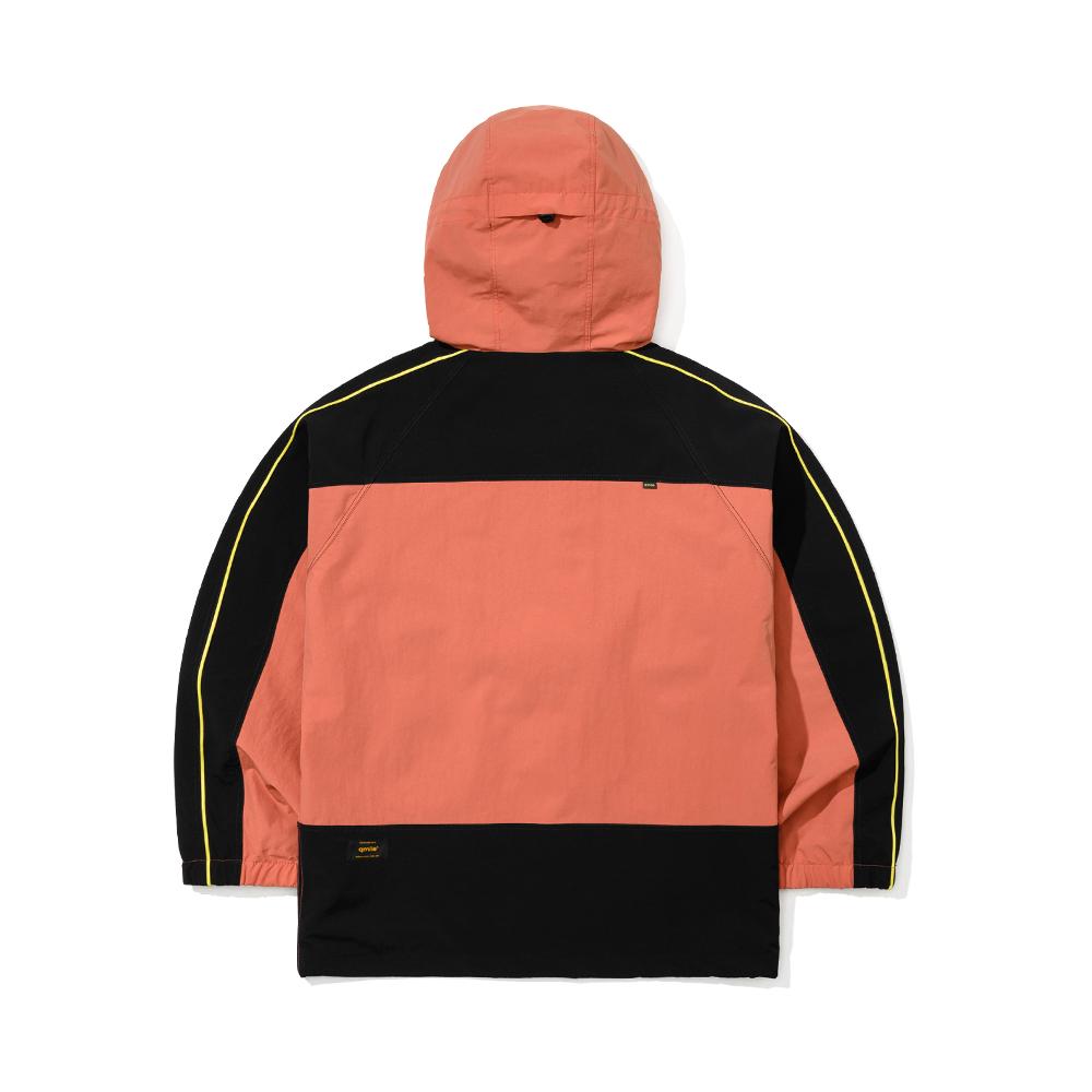 Qmile 231 High-Neck Hooded Shell Jacket Coral
