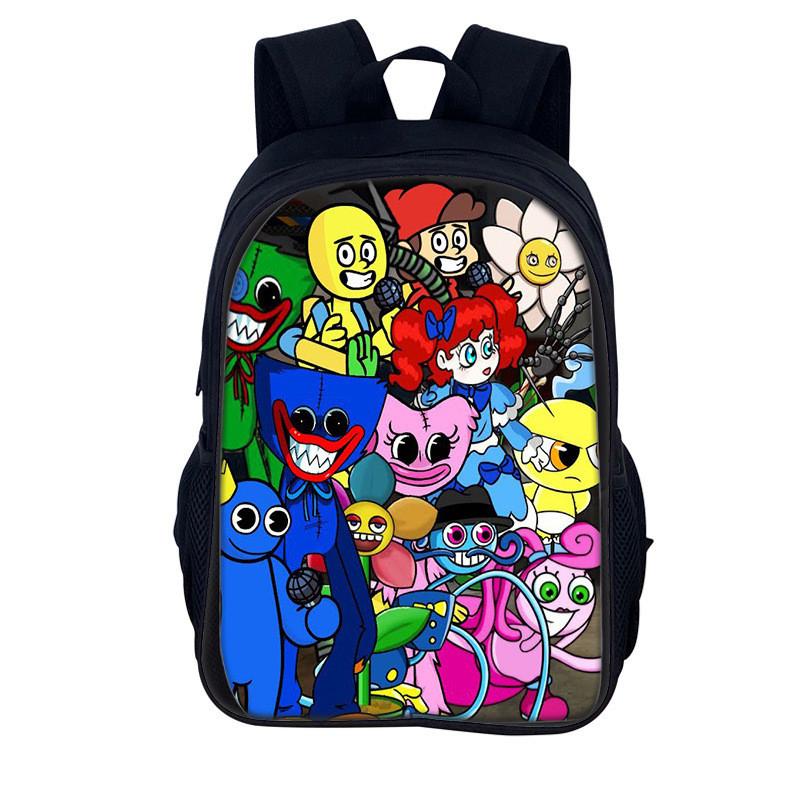 Rainbow Friends Kids Backpack With Polyester Material And Spacious Design For School And Daily Use