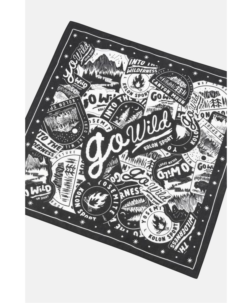 KOLON SPORT Hiking Graphic Bandana Qeaax26111Blk