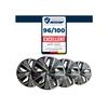 15-inch Wheel Covers - SPARCO - Model Nagoya - Black/Grey - Set of 4 - Sporty Design - Durable ABS