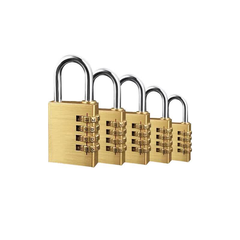 3-Digit Small Brass Combination Lock (5-Pack)
