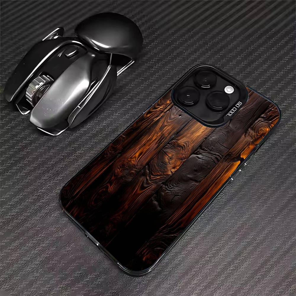 Natural Wood   Phone Case For iPhone 17 16 15 14 13 12 11 Pro Max XS Max 7 8 Plus Shockproof Silicone Matte Cover