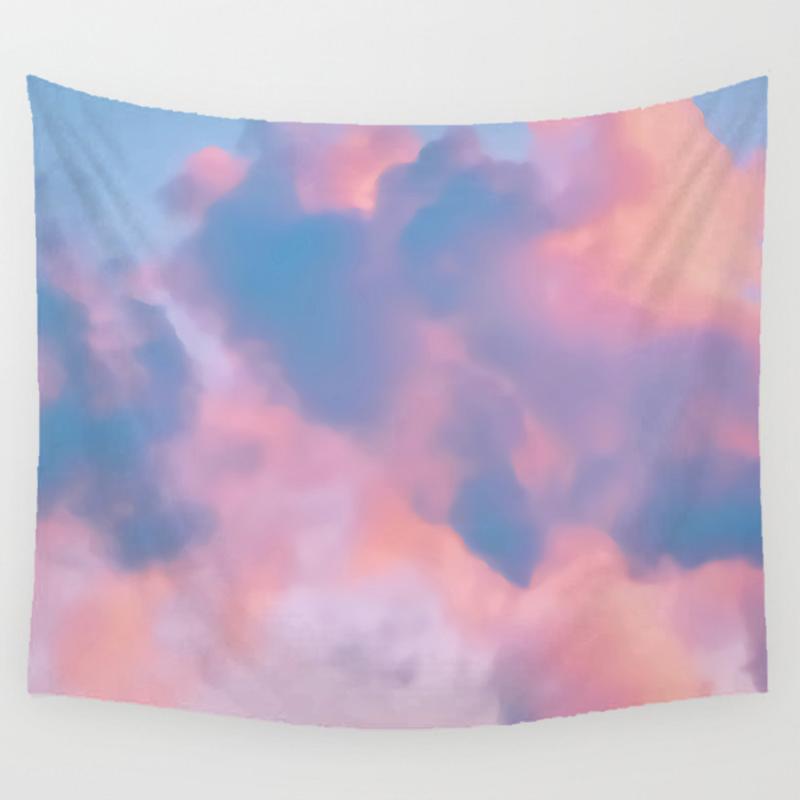 Melodious Clouds Art Tapestry Wall Hanging Artist Living Bedspread Beach Towel Hippie Bedroom Dorm Room Decoration