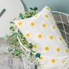 Small Daisy Embroidered Pillowcase Sun Flower Egg Flower Cotton Bottom Waist Pillowcase Ins Style Living Room Sofa Pillow
